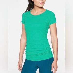 Athleta Speedlight Seamless Tee in “High Tealgreen”